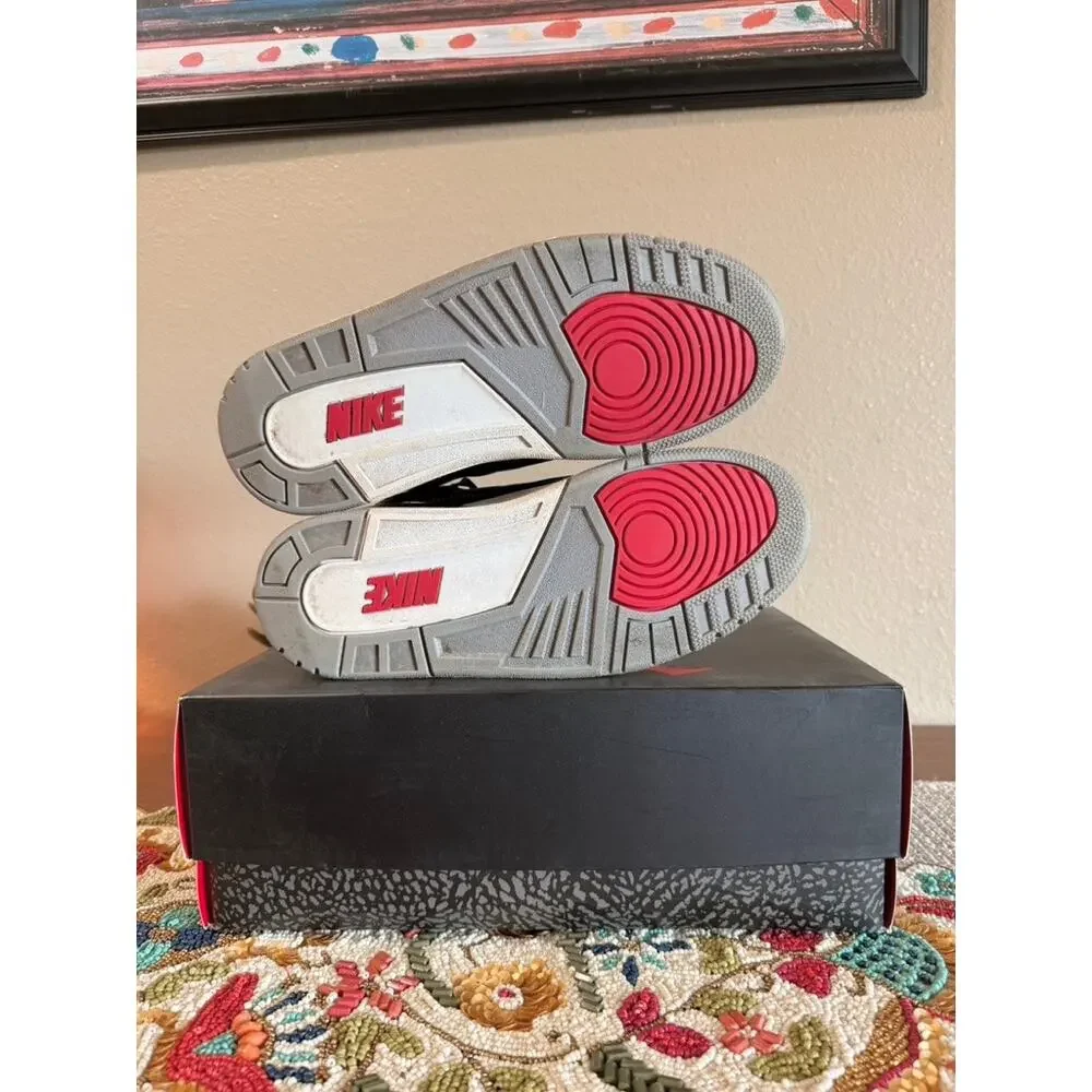 Jordan 3 Retro Black Cement 2018 Fire Red Grey Reimagined Rare Air 854262 001
